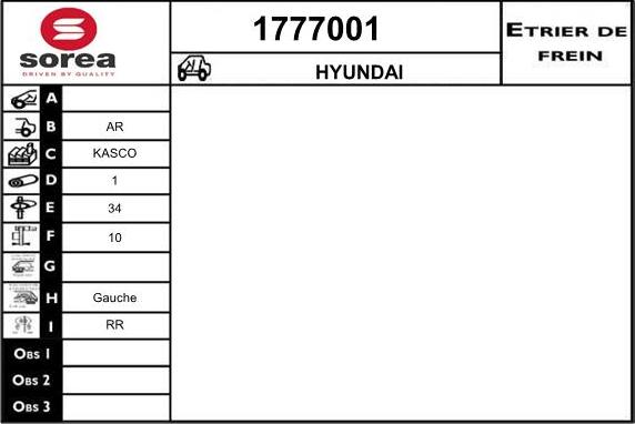 SNRA 1777001 - Brake Caliper autospares.lv