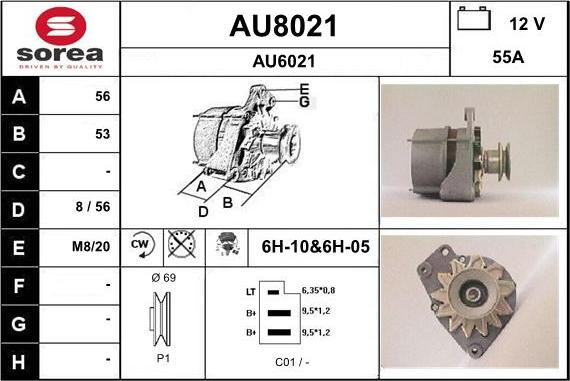 SNRA AU8021 - Alternator autospares.lv