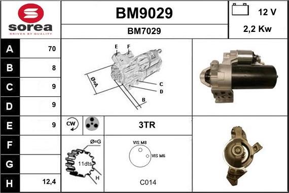 SNRA BM9029 - Starter autospares.lv