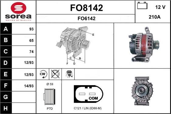 SNRA FO8142 - Alternator autospares.lv