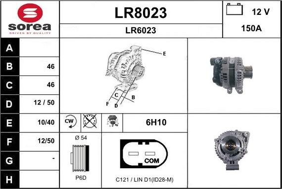 SNRA LR8023 - Alternator autospares.lv