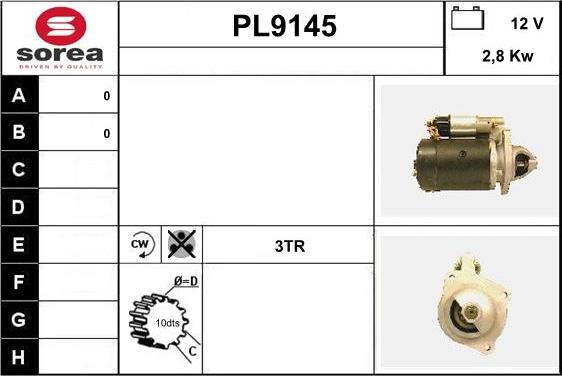 SNRA PL9145 - Starter autospares.lv