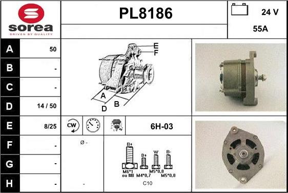 SNRA PL8186 - Alternator autospares.lv