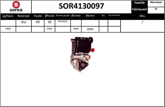 SNRA SOR4130097 - Hydraulic Pump, steering system autospares.lv