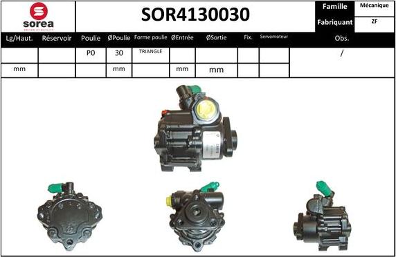 SNRA SOR4130030 - Hydraulic Pump, steering system autospares.lv