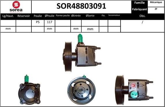 SNRA SOR48803091 - Hydraulic Pump, steering system autospares.lv