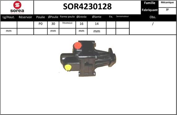 SNRA SOR4230128 - Hydraulic Pump, steering system autospares.lv