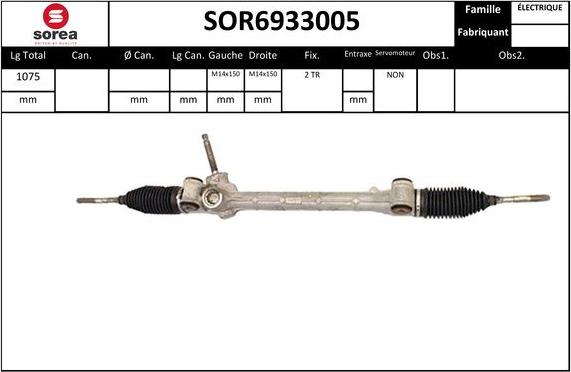 SNRA SOR6933005 - Steering Gear autospares.lv