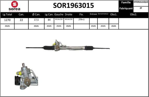 SNRA SOR1963015 - Steering Gear autospares.lv