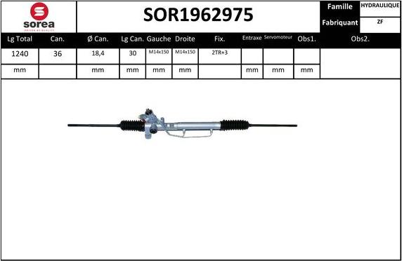 SNRA SOR1962975 - Steering Gear autospares.lv