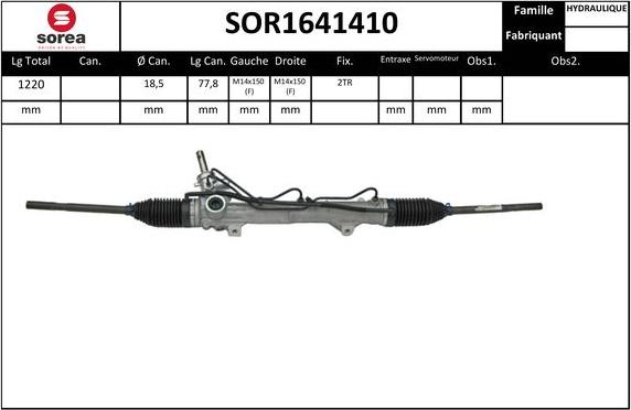 SNRA SOR1641410 - Steering Gear autospares.lv