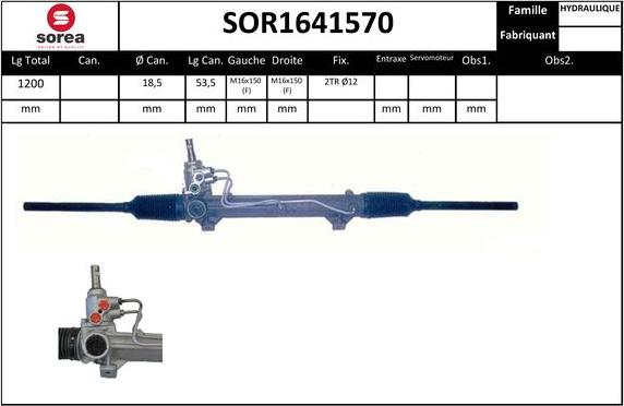 SNRA SOR1641570 - Steering Gear autospares.lv