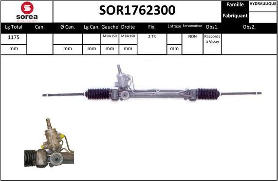 SNRA SOR1762300 - Steering Gear autospares.lv
