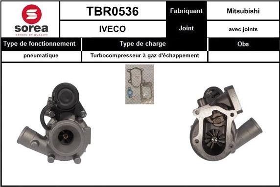 SNRA TBR0536 - Charger, charging system autospares.lv