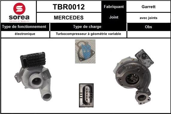 SNRA TBR0012 - Charger, charging system autospares.lv