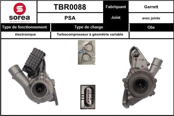 SNRA TBR0088 - Charger, charging system autospares.lv