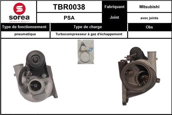 SNRA TBR0038 - Charger, charging system autospares.lv