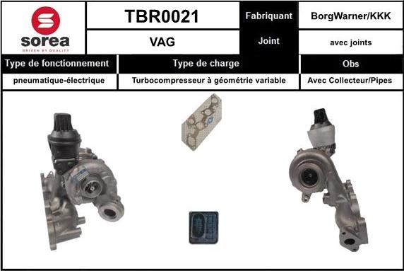 SNRA TBR0021 - Charger, charging system autospares.lv