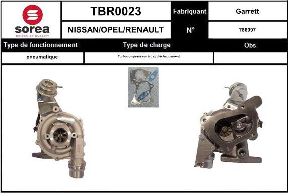 SNRA TBR0023 - Charger, charging system autospares.lv