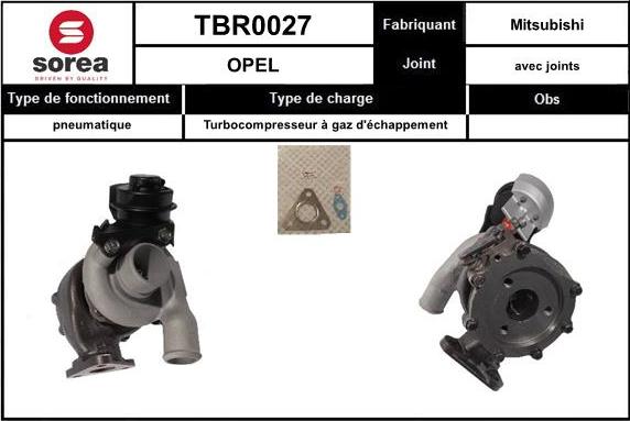 SNRA TBR0027 - Charger, charging system autospares.lv