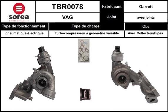 SNRA TBR0078 - Charger, charging system autospares.lv