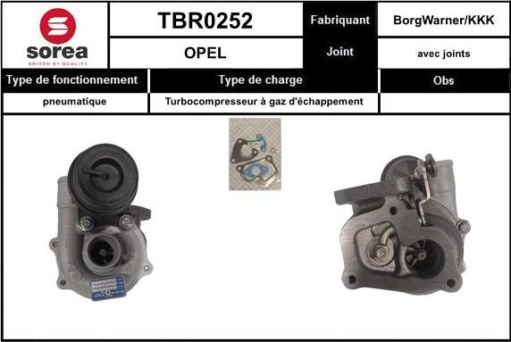 SNRA TBR0252 - Charger, charging system autospares.lv