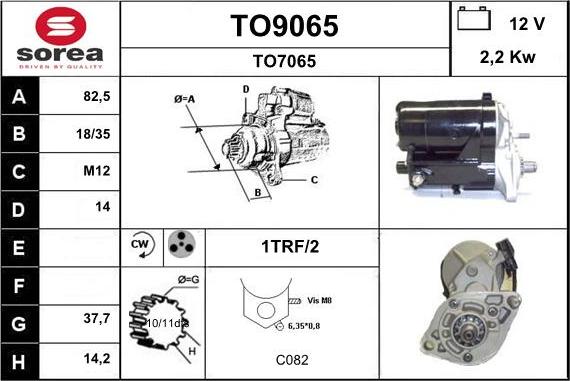 SNRA TO9065 - Starter autospares.lv