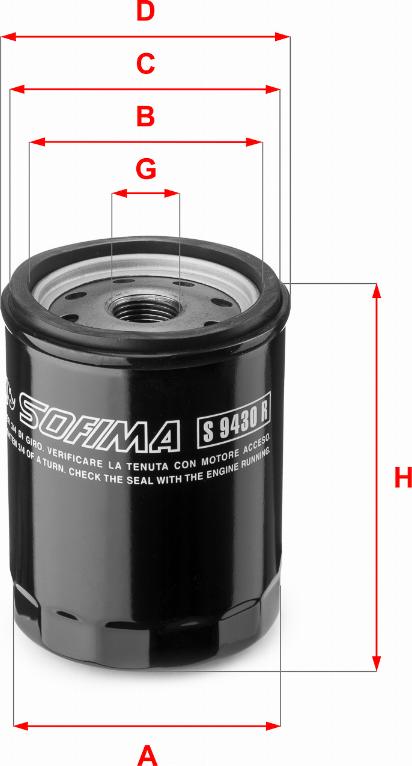 Sofima S 9430 R - Oil Filter autospares.lv