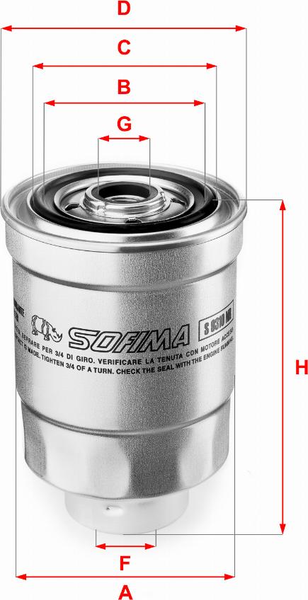 Sofima S 9310 NR - Fuel filter autospares.lv