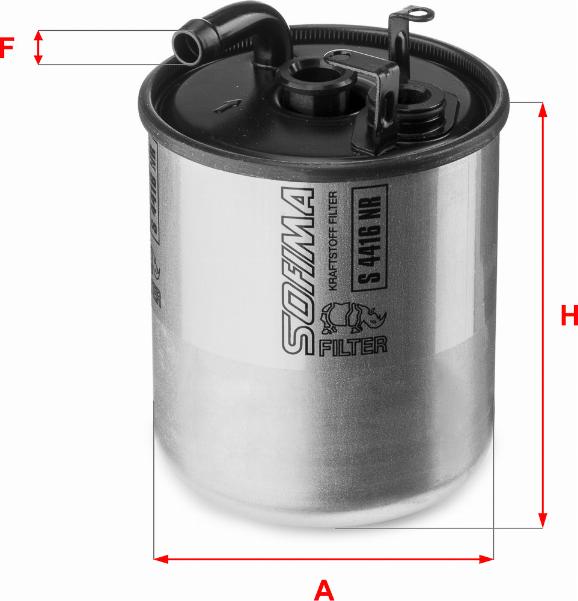 Sofima S 4416 NR - Fuel filter autospares.lv