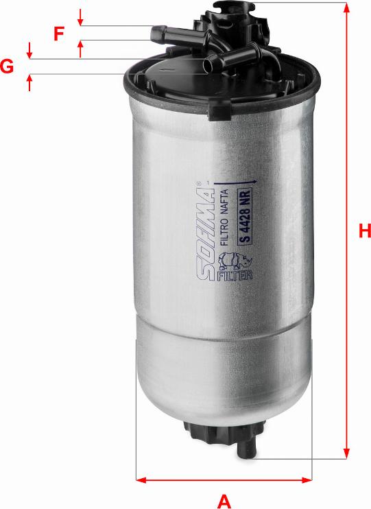 Sofima S 4428 NR - Fuel filter autospares.lv