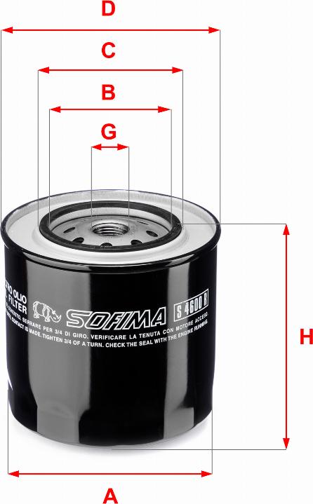 Sofima S 4600 R - Oil Filter autospares.lv