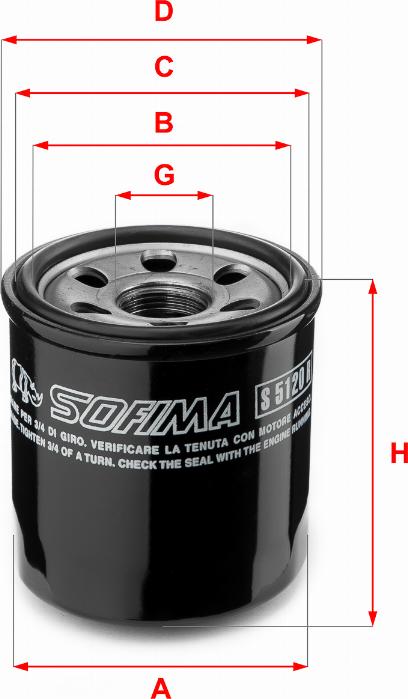 Sofima S 5120 R - Oil Filter autospares.lv