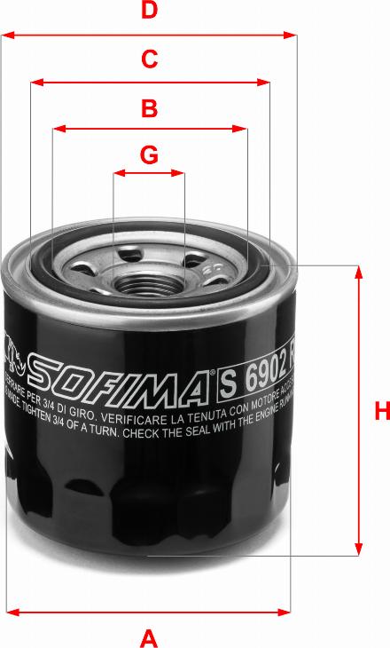 Sofima S 6902 R - Oil Filter autospares.lv