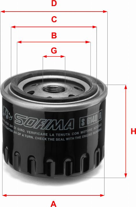 Sofima S 6140 R - Oil Filter autospares.lv