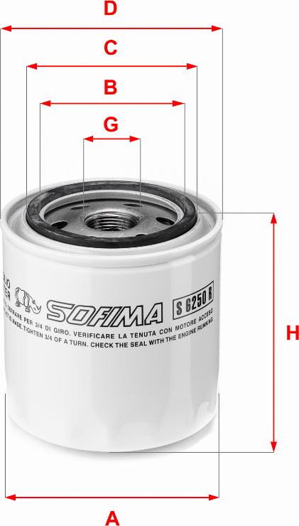 Sofima S 6250 R - Oil Filter autospares.lv