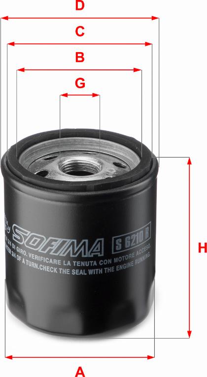 Sofima S 6210 R - Oil Filter autospares.lv