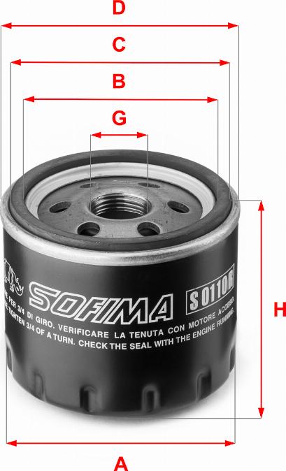 Sofima S 0110 R - Oil Filter autospares.lv