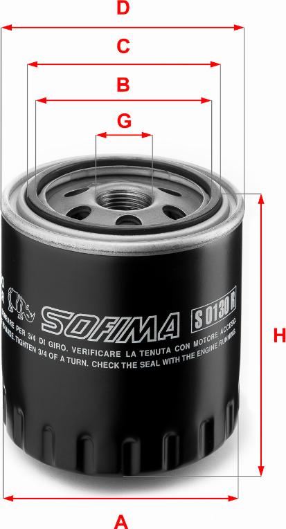 Sofima S 0130 R - Oil Filter autospares.lv