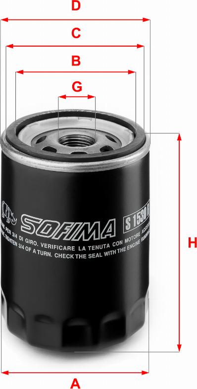 Sofima S 1530 R - Oil Filter autospares.lv