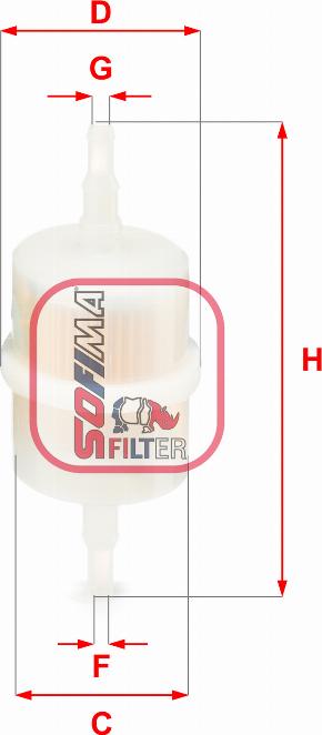 Sofima S 1012 B - Fuel filter autospares.lv