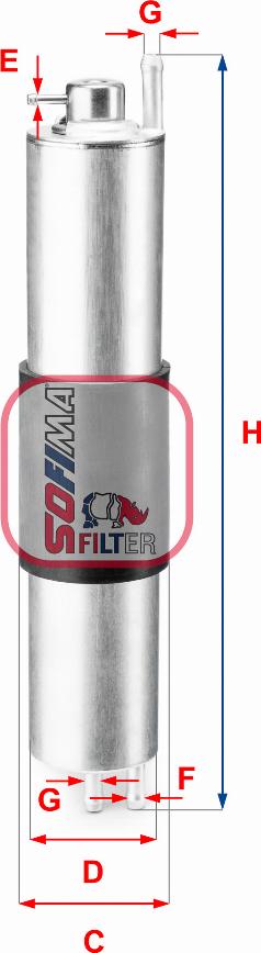 Sofima S 1847 B - Fuel filter autospares.lv