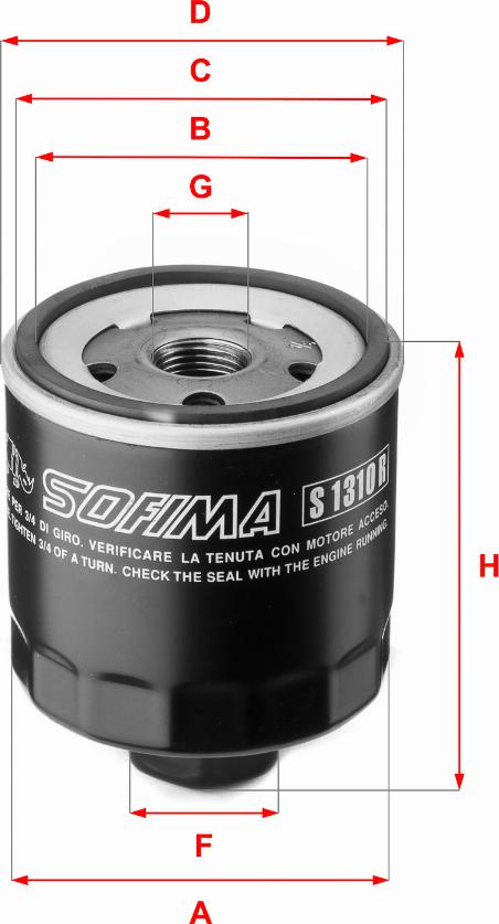 Sofima S 1310 R - Oil Filter autospares.lv