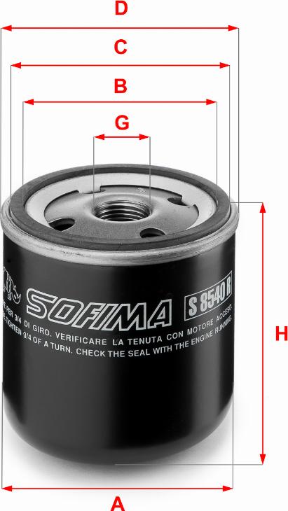 Sofima S 8540 R - Oil Filter autospares.lv