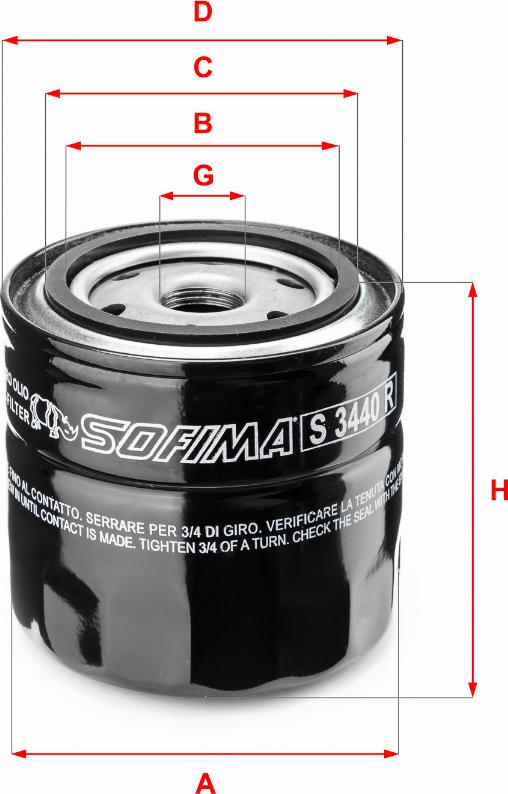 Sofima S 3440 R - Oil Filter autospares.lv