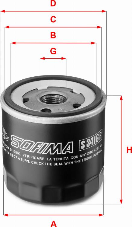Sofima S 3416 R - Oil Filter autospares.lv