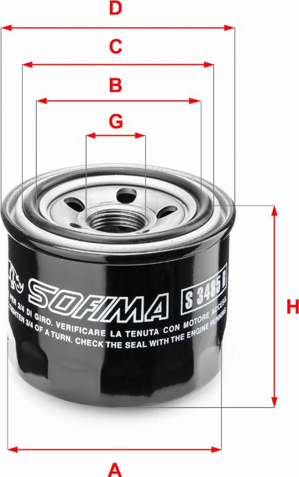 Sofima S 3485 R - Oil Filter autospares.lv