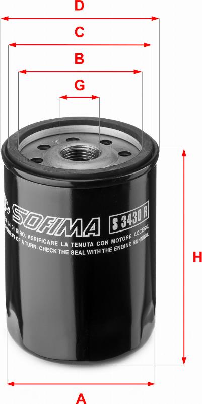 Sofima S 3430 R - Oil Filter autospares.lv