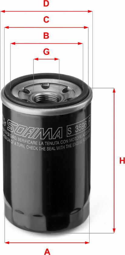 Sofima S 3596 R - Oil Filter autospares.lv