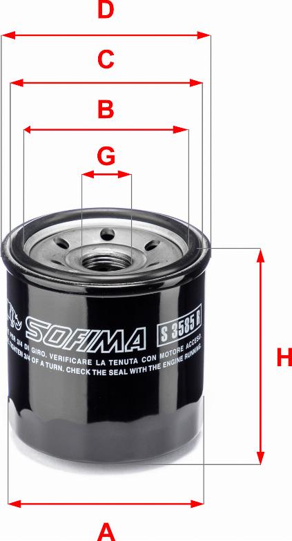 Sofima S 3585 R - Oil Filter autospares.lv